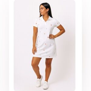 Polo Ralph Lauren The Mesh Mini Ditsy Daisy Floral Polo Short Dress Size L